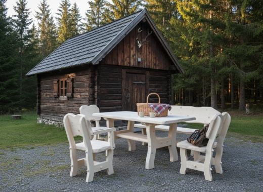 Gartengarnitur Tatra 4+1 180 cm unbehandelt