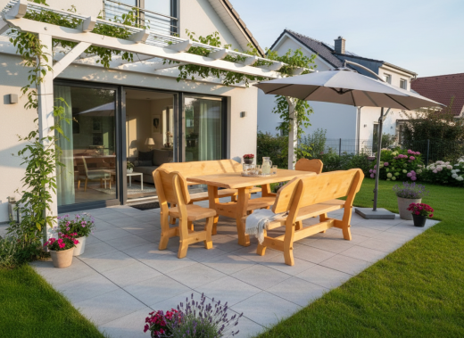 Gartengarnitur Tatra 4+1 180 cm mit Holzschutzbehandlung