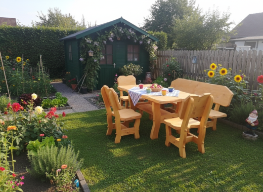 Gartengarnitur Tatra 4+1 180 cm mit Holzschutzbehandlung