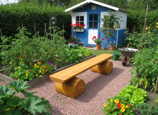 Gartenbank aus massivem Holz 200cm