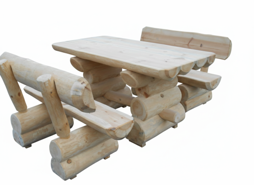 Rustikale Gartengarnitur "Allgäu" 2+1 180cm